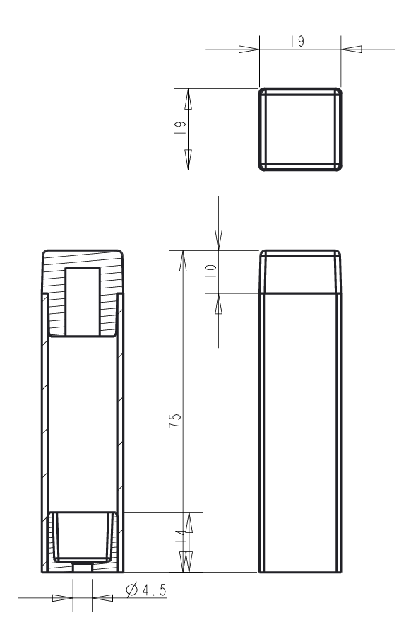 Lane Bullet T&uuml;rstopper, quadratisch, geb&uuml;rstet