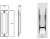 Lockwood Flush Pull 115 x 35 mm Zinkdruckguss